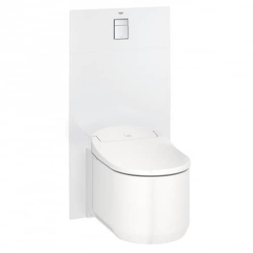 Купить Панель с клавишей смыва Grohe Skate Cosmopolitan 39374LS0 стеклянная белая по низкой цене