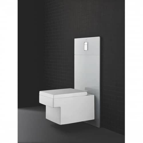 Купить Панель с клавишей смыва Grohe Skate Cosmopolitan 39374LS0 стеклянная белая по низкой цене