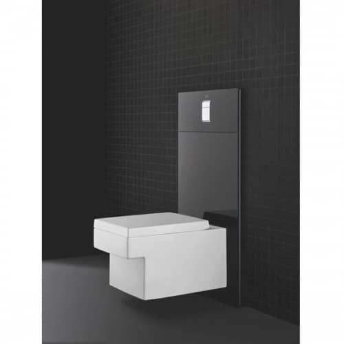 Купить Панель с клавишей смыва Grohe Skate Cosmopolitan 39374KS0 стеклянная черная по низкой цене