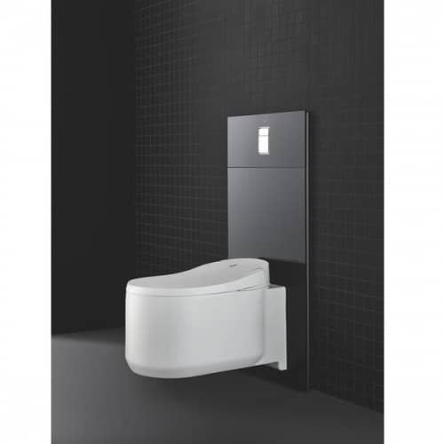Купить Панель с клавишей смыва Grohe Skate Cosmopolitan 39374KS0 стеклянная черная по низкой цене