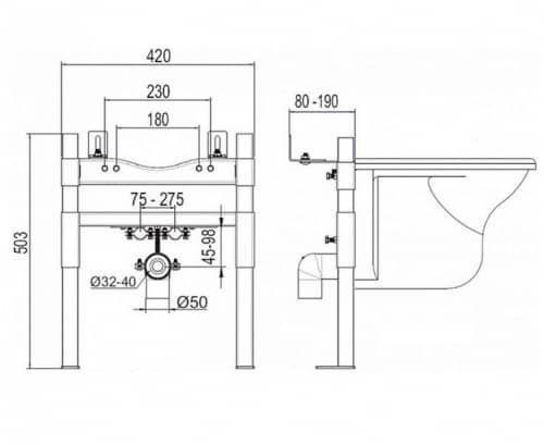 Купить Система инсталляции Oli Easy 618547 для биде по низкой цене