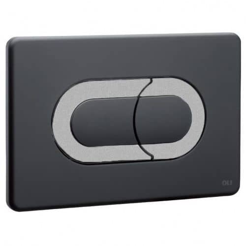 Купить Клавиша Oli Salina 640097 смыва пневматическая черная soft-touch и матовый хром по низкой цене