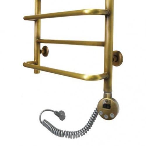 Купить Полотенцесушитель Domoterm Орфей бронза П7 электрический, правое подключение 400х700 мм по низкой цене