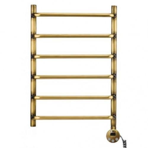 Купить Полотенцесушитель Domoterm Стефано бронза П6 электрический, правое подключение 400х600 мм по низкой цене