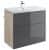 Купить Тумба Cersanit Smart 80 B-SU-SMA-CO80/Gr под раковину Ясень/серый по низкой цене