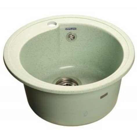 Купить Мойка GranFest Rondo GF-R450 кухонная композитная салатовая D443 мм по низкой цене