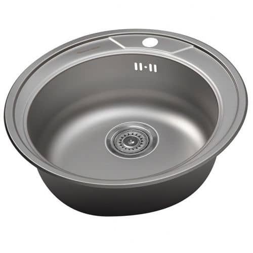 Купить Мойка Zigmund & Shtain Kreis 510.7 кухонная стальная Лен по низкой цене