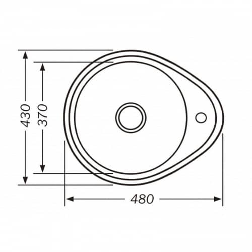 Купить Мойка Premial 4843 кухонная, капля, стальная, полированная 0,8 мм по низкой цене