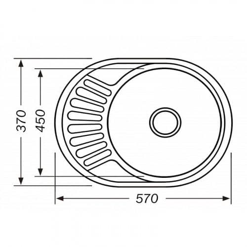 Купить Мойка Premial 5745 кухонная, овальная, стальная, полированная 0,8 мм по низкой цене