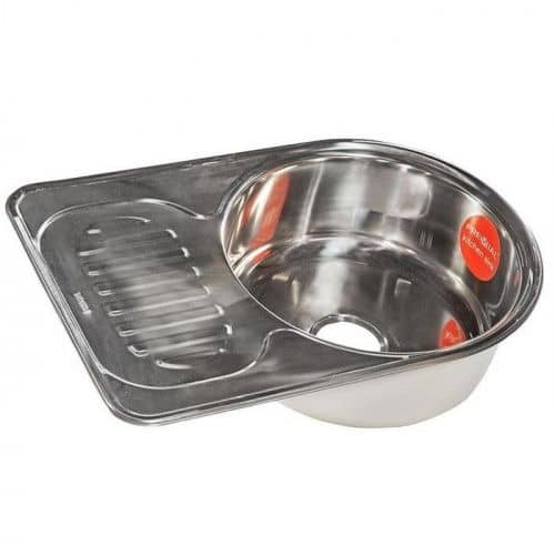 Купить Мойка Premial 6745 кухонная стальная полированная 0,8 мм по низкой цене