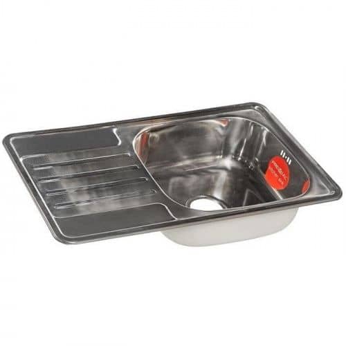 Купить Мойка Premial 7642 кухонная стальная полированная 0,8 мм по низкой цене