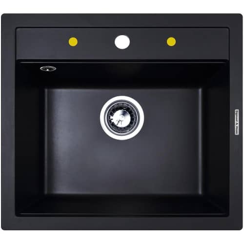 Купить Мойка Zigmund & Shtain Platz 560 кухонная гранитная Черный базальт по низкой цене