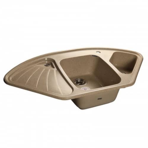 Купить Мойка GranFest Corner GF-C1040E кухонная, композитная, песочная, угловая 1039х560 мм по низкой цене