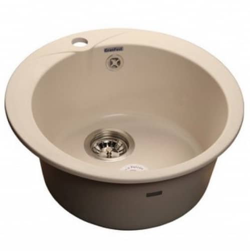Купить Мойка GranFest Rondo GF-R480 кухонная композитная белая D470 мм по низкой цене