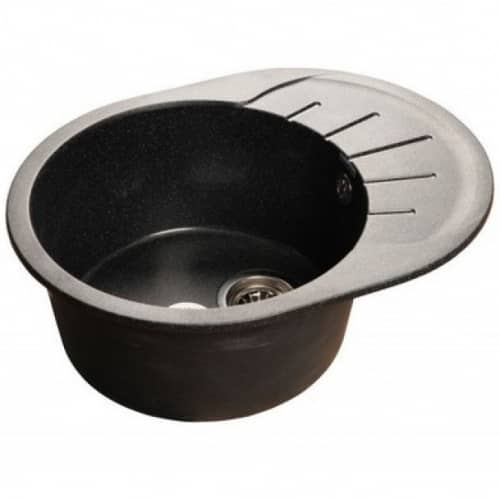 Купить Мойка GranFest Rondo GF-R580L кухонная композитная черная 579х448 мм по низкой цене