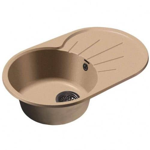 Купить Мойка GranFest Rondo GF-R750L кухонная композитная песочная 746х455 мм по низкой цене