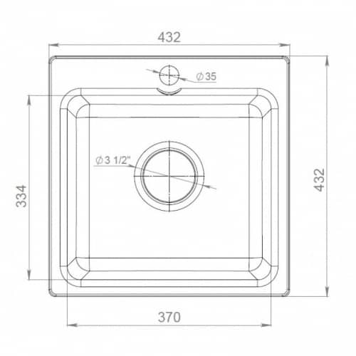 Купить Мойка GranFest Smart GF-SM430 430 кухонная композитная бежевая 432х432 мм по низкой цене