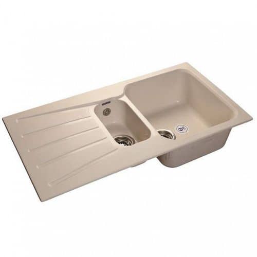 Купить Мойка GranFest Standart GF-S940KL кухонная, композитная, белая, двухсекционная 930х492 мм по низкой цене