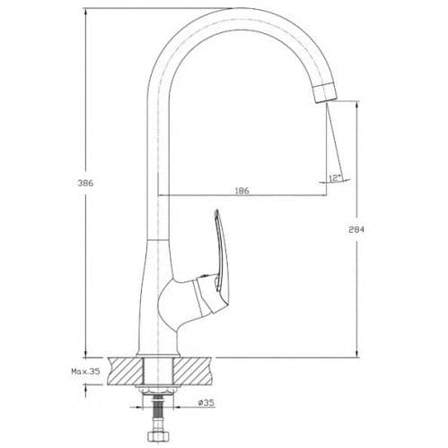 Купить Смеситель GranFest Quarz GF-Z3424 для кухни терракотовый по низкой цене