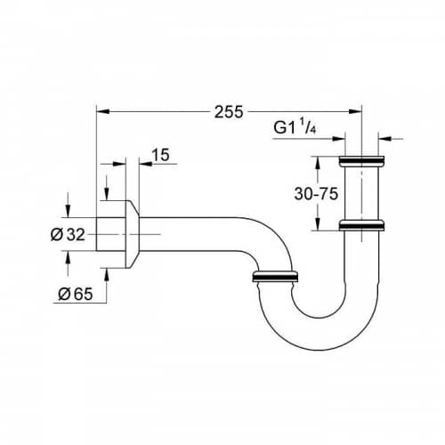 Купить Сифон Grohe no Design 28947000 для раковины по низкой цене