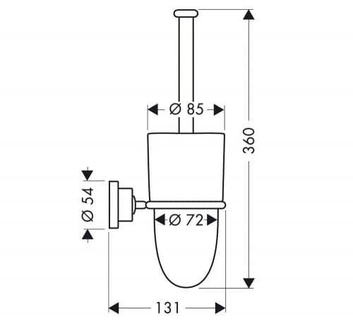 Купить Ершик Hansgrohe Axor Citterio подвесной 41735000 по низкой цене