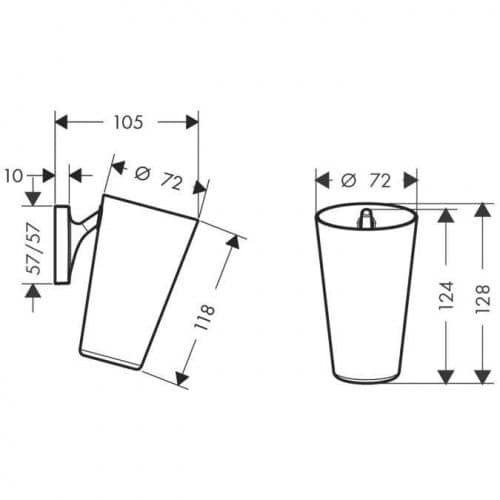 Купить Держатель Hansgrohe Axor Starck Organic зубных щеток со стаканом 42734000 по низкой цене