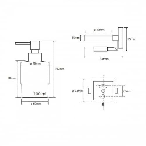 Купить Дозатор Bemeta Beta 132109182 для жидкого мыла с магнитной мыльницей хром по низкой цене