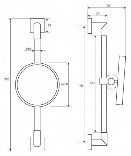 Купить Зеркало Bemeta Beta 132201172 косметическое хром на стойке по низкой цене