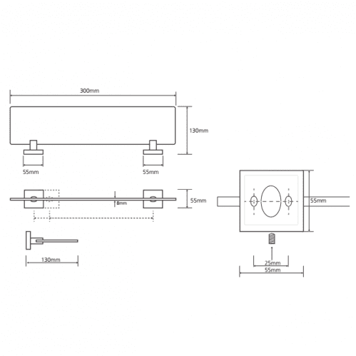 Купить Полочка Bemeta Beta стеклянная 132122042 хром по низкой цене