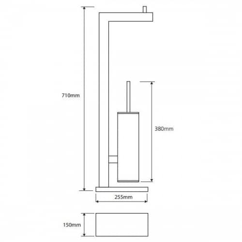 Купить Стойка Bemeta Beta с держателем туалетной бумаги и ёршиком 132836012 хром по низкой цене