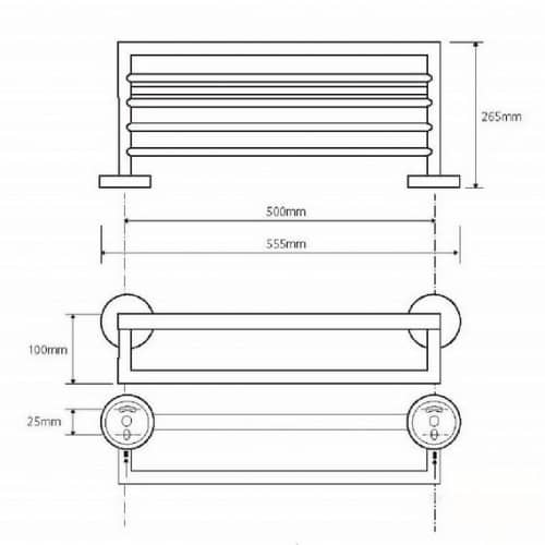 Купить Полотенцедержатель Bemeta Omega с полкой 104219072 хром по низкой цене