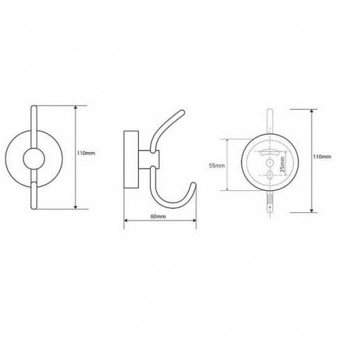 Купить Вешалка с крючком Bemeta Omega для ванной 104105242 хром по низкой цене