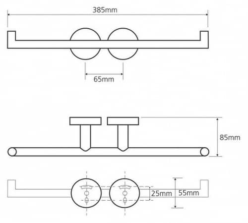 Купить Держатель туалетной бумаги Bemeta Omega 104201072 двойной хром по низкой цене