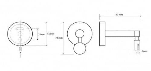 Купить Держатель Bemeta Omega для откидного зеркала 301501131 хром по низкой цене