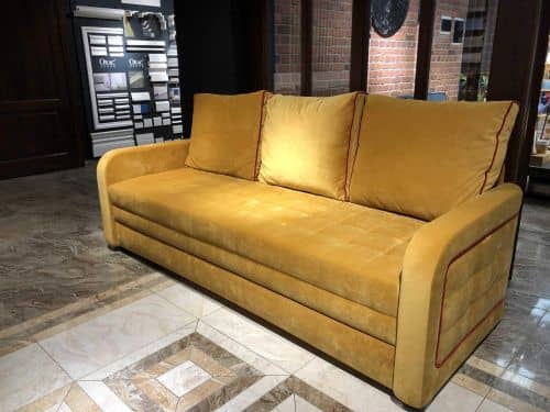 Купить Диван Anderssen Лайт М прямой желтый по низкой цене