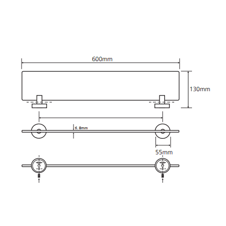 Купить Полочка Bemeta Neo стеклянная 104102045 матовая по низкой цене