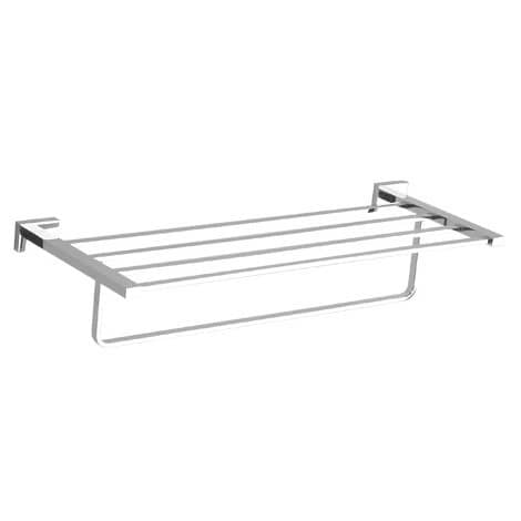 Купить Полотенцедержатель Bemeta Plaza с полкой 118104122 хром по низкой цене