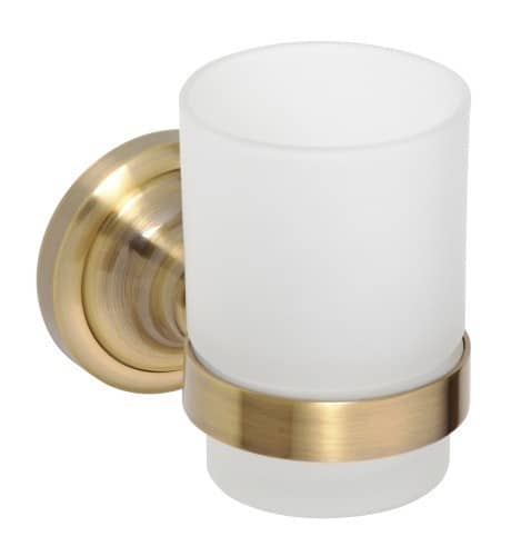 Купить Держатель зубных щеток со стаканом Bemeta Retro 144110017 подвесной бронза по низкой цене