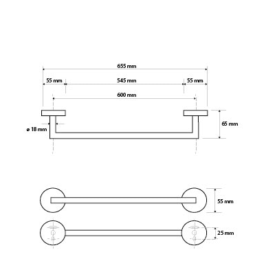 Купить Полотенцедержатель Bemeta Dark 104204040 лак по низкой цене