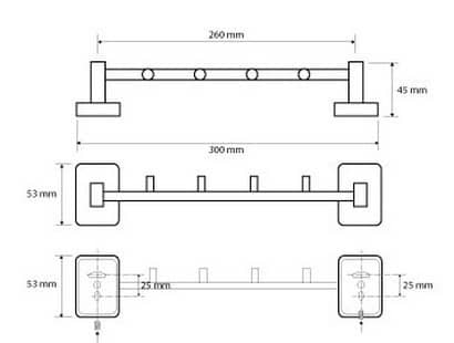 Купить Полотенцедержатель Bemeta Niki с крючками 153105112 хром по низкой цене