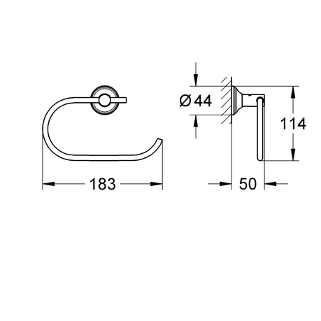 Купить Держатель Grohe Essentials Authentic для туалетной бумаги 40657001 по низкой цене