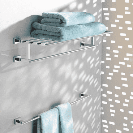 Купить Полотенцедержатель Grohe Essentials Cube с полкой 40512001 по низкой цене