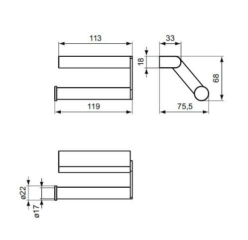 Купить Держатель туалетной бумаги Ideal Standard Connect туалетной бумаги N1381AA по низкой цене