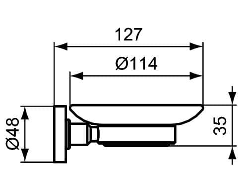 Купить Мыльница Ideal Standard IOM стеклянная A9123AA по низкой цене