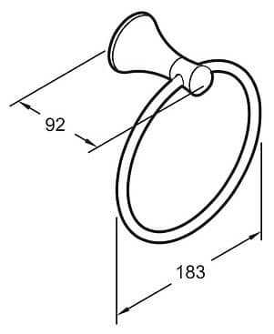 Купить Полотенцедержатель Jacob Delafon Coralais E13435-CP кольцо D18,3 см по низкой цене