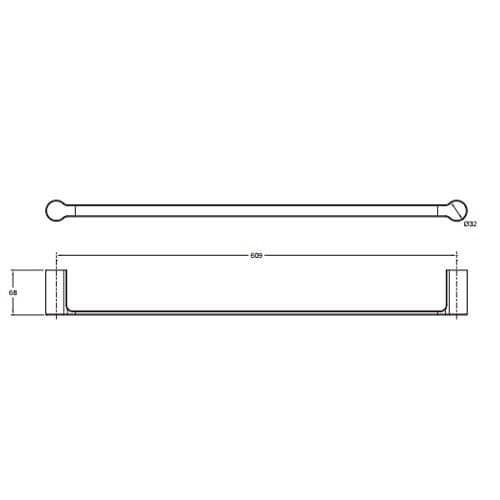 Купить Полотенцедержатель Jacob Delafon Singulier 15205D-CP 60 см для раковины по низкой цене
