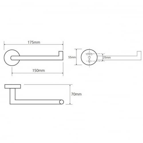 Купить Держатель туалетной бумаги Bemeta Omega 104212032 правый хром по низкой цене