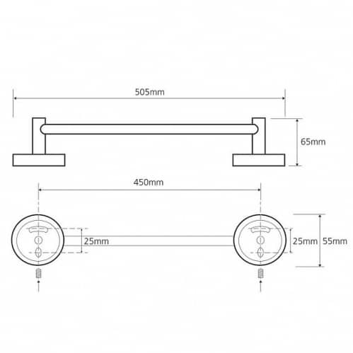Купить Полотенцедержатель Bemeta Omega 104104022 хром по низкой цене