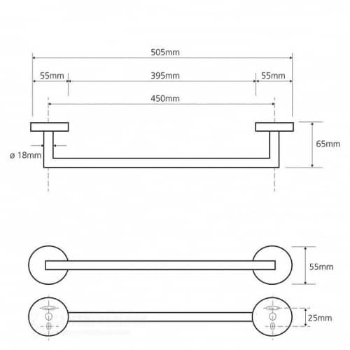 Купить Полотенцедержатель Bemeta Omega 104204022 хром по низкой цене
