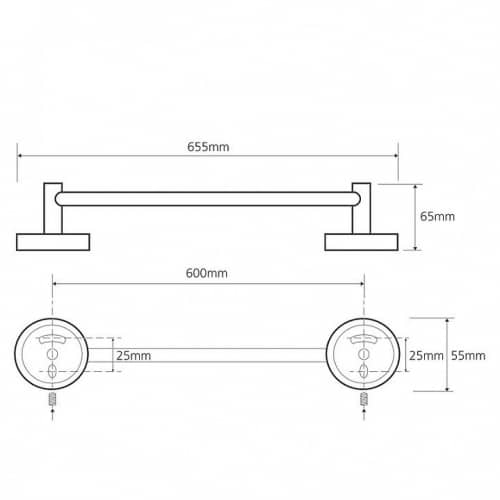 Купить Полотенцедержатель Bemeta Omega 104104042 хром по низкой цене
